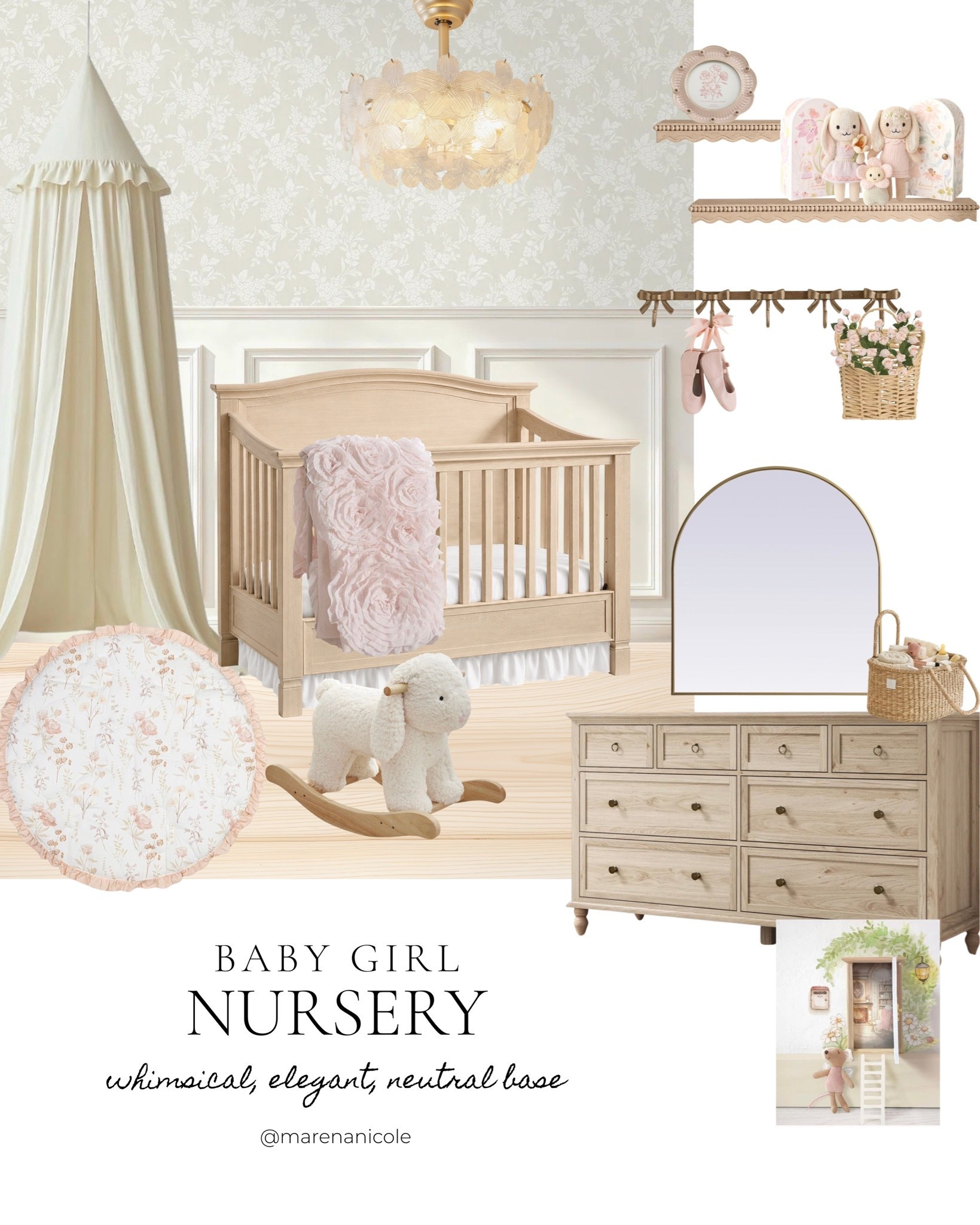 Timeless, whimsy baby girl nursery set up 🩰💗✨