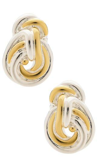 Knot Earrings in Silver & Gold | Revolve Clothing (Global)