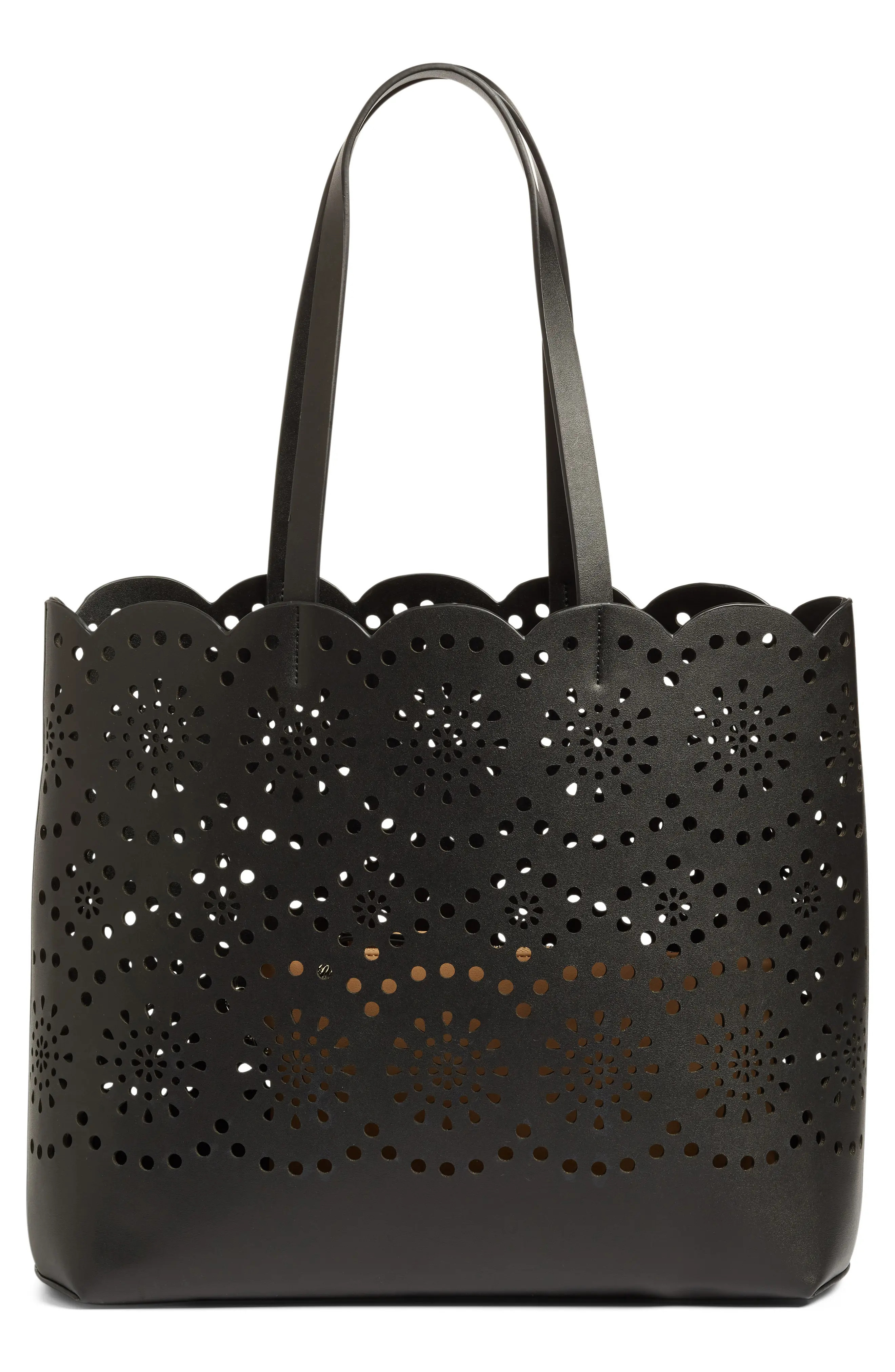 Lily Scallop Faux Leather Tote | Nordstrom