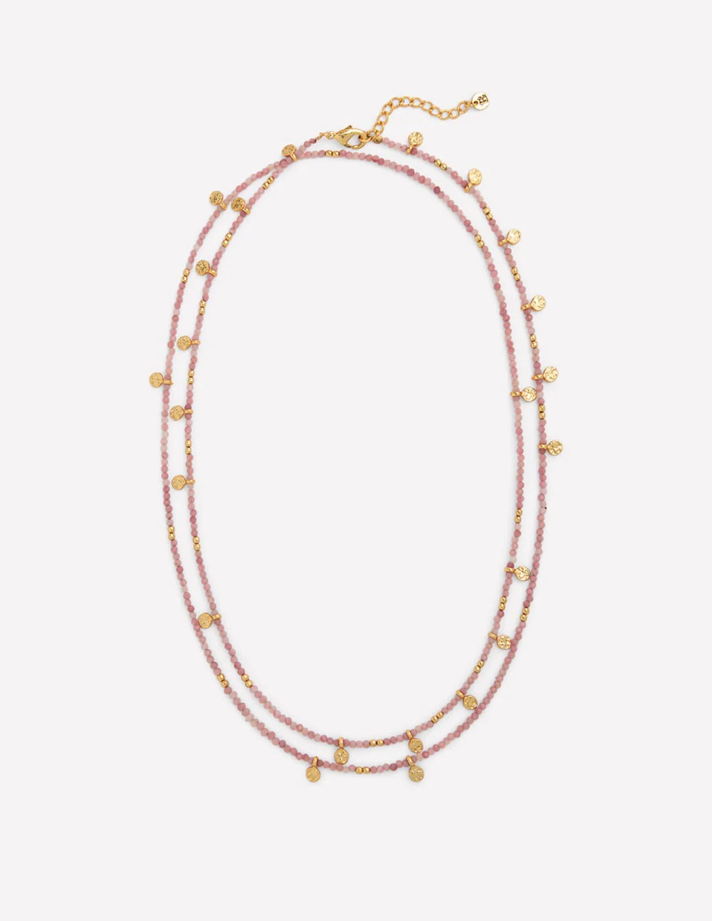 Double Strand Bead Necklace-Pink | Boden (US)