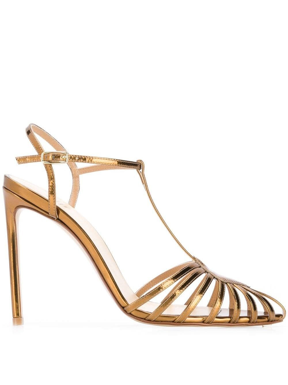 Francesco Russo pointed strappy pumps - Gold | Farfetch Global