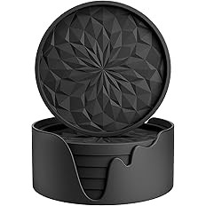 Silicone Coasters [6 Pack] ME.FAN Coasters with Holder - Drinking Coasters - Cup Mat for Drinks -... | Amazon (US)