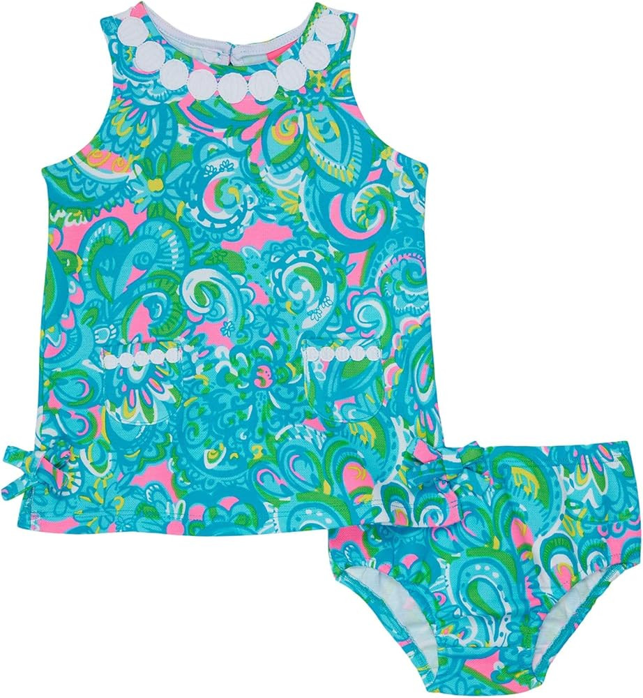 Lilly Pulitzer Baby Girl's Lilly Knit Shift (Infant) Seabreeze Blue Hey Gull Friend 12-18 Months | Amazon (US)