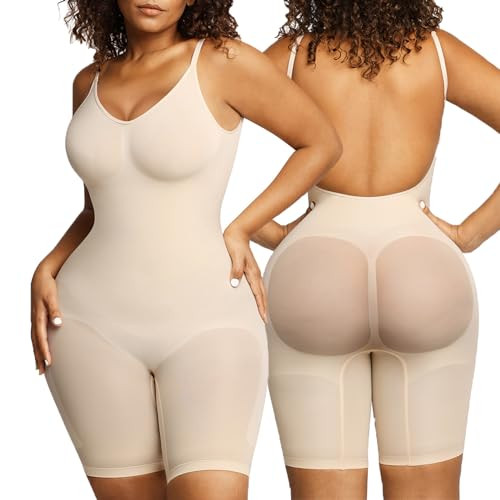 Popilush Shapewear Bodysuit for Women Tummy Control Seamless Backless Body Shaper for Dresses | Amazon (US)