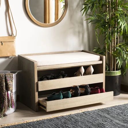 Percy Linen Upholstered Storage Bench | Wayfair North America