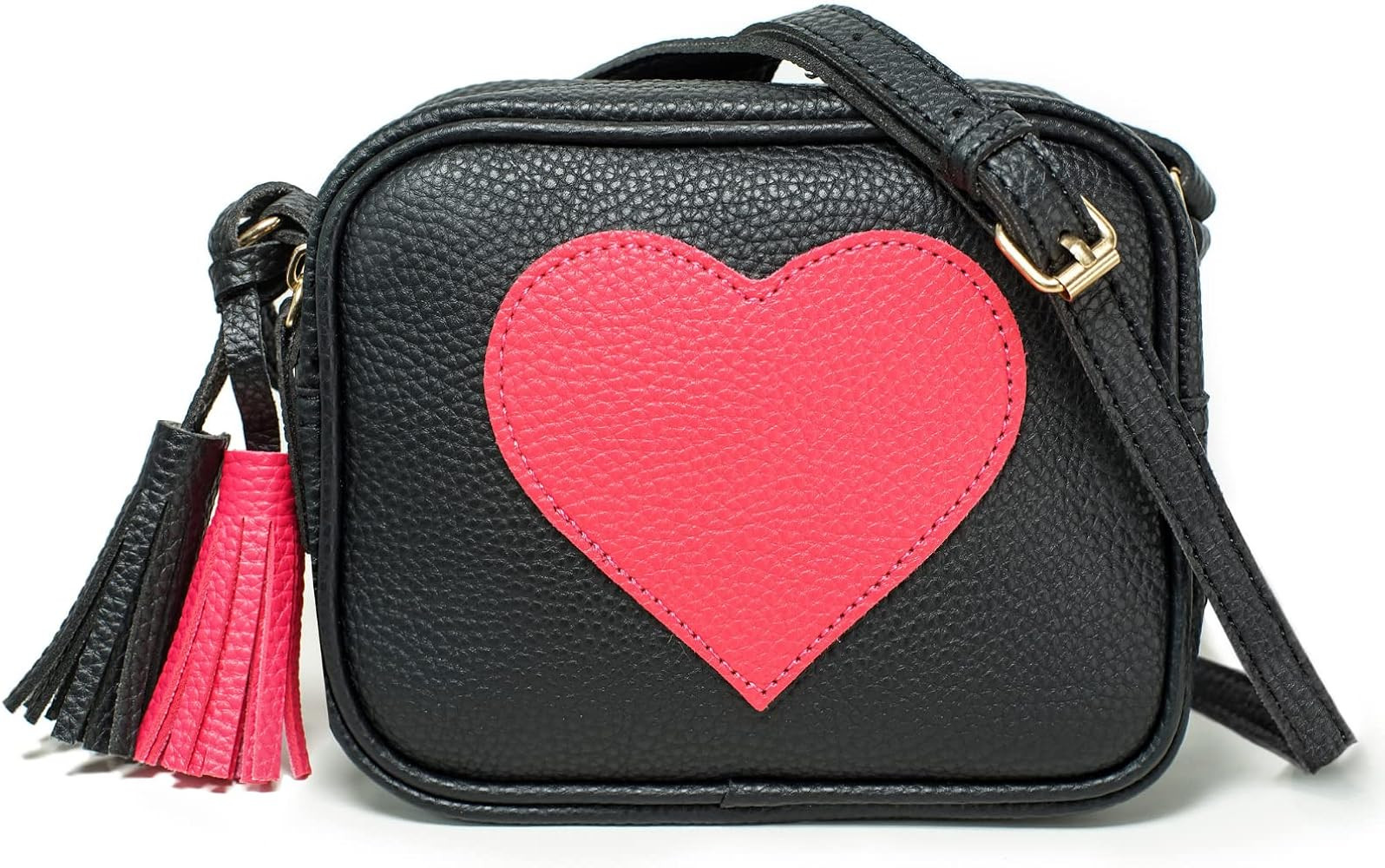 Gift for Girls Women Heart Purse Small Crossbody Bag PU Leather Roomy with Tassel and Adjustable ... | Amazon (US)