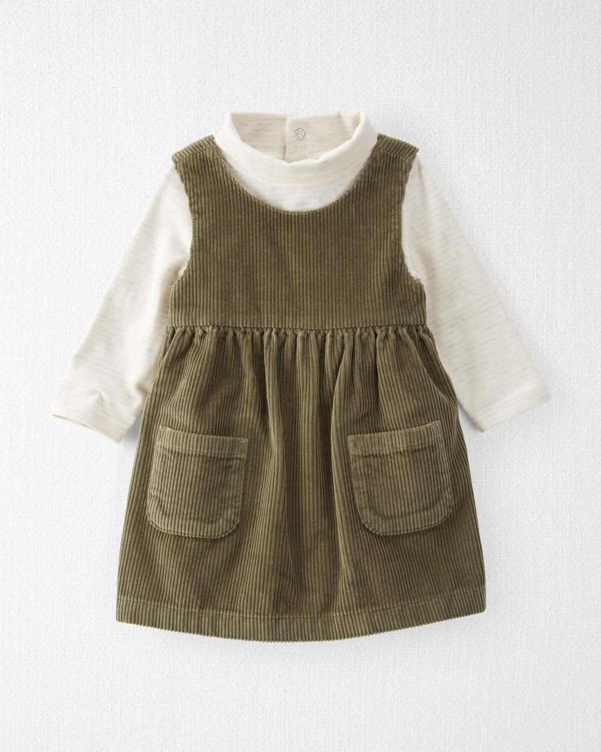Baby Organic Cotton Corduroy Dress and Mock Neck Bodysuit Set - Little Planet | Carter's | Carter's Inc