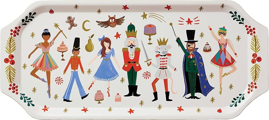 RIFLE PAPER CO. Nutcracker Vintage Serving Tray, Protect Your Countertops and Dining Tables, Holi... | Amazon (US)