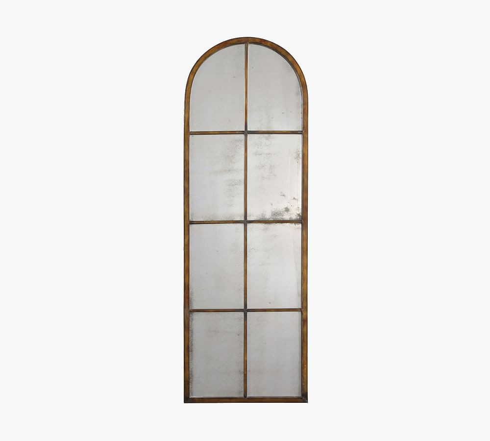 Eva Skinny Arch Windowpane Wall Mirror | Pottery Barn (US)