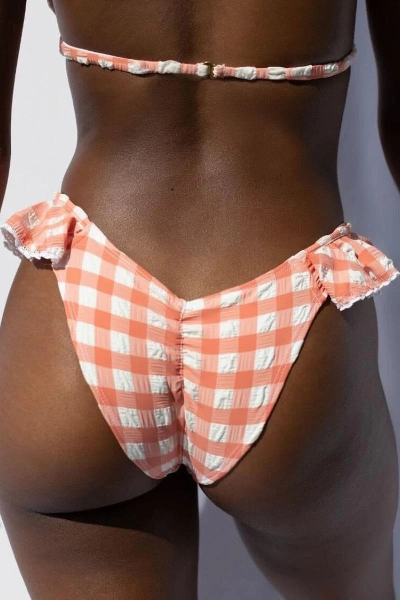 shrimp gingham
              Ruffle
              
              Uno
              
             ... | Montce