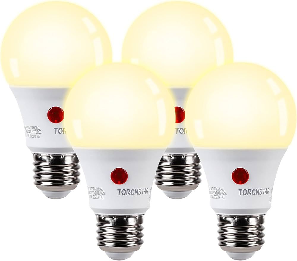 TORCHSTAR Dusk to Dawn Light Bulbs Outdoor, Sensor A19 LED Light Bulb, Auto on/Off Photocell Auto... | Amazon (US)