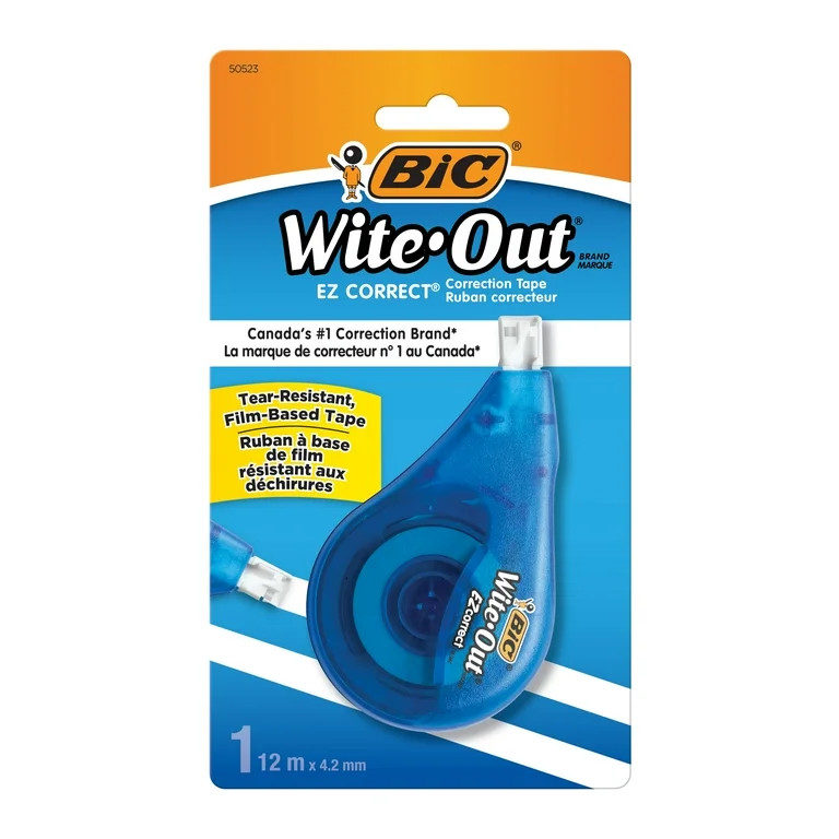 BIC Wite-Out Correction Tape, 1 Count - Walmart.com | Walmart (US)