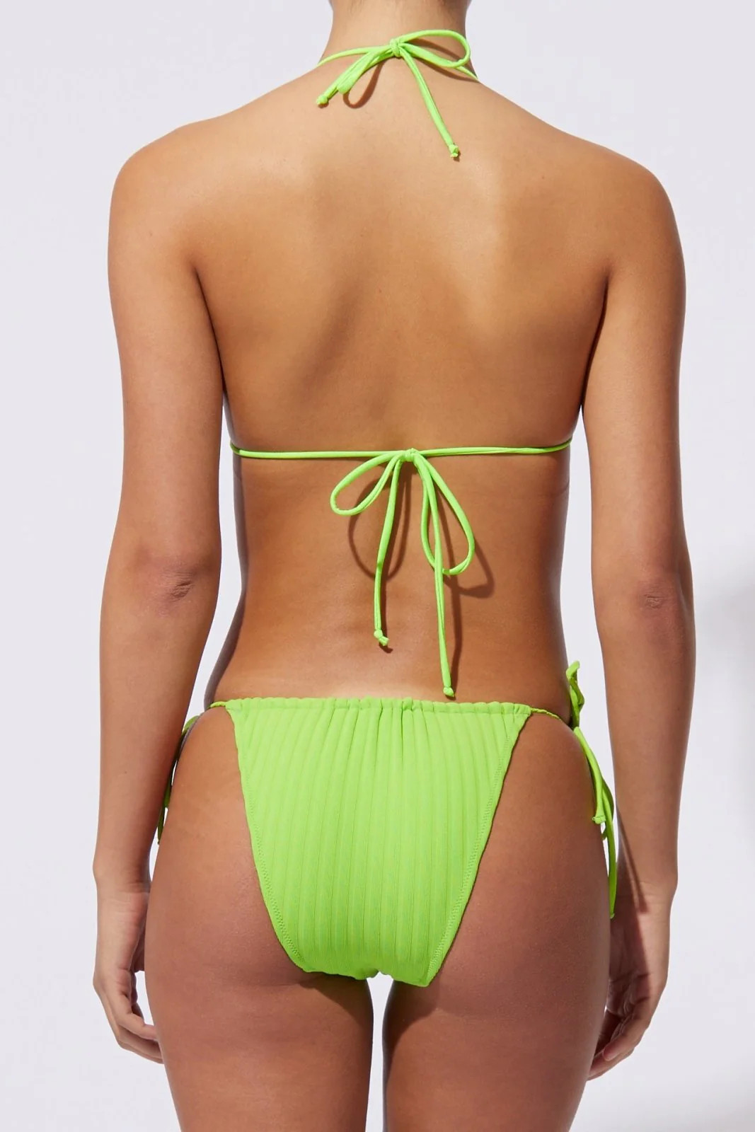 The Iris Ribbed Bikini Top in Solid Rib Lime | Solid & Striped