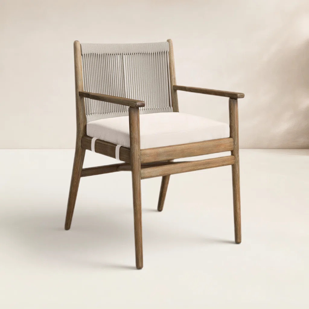 Baltzer Halsted Patio Dining Armchair with Cushion | Wayfair North America