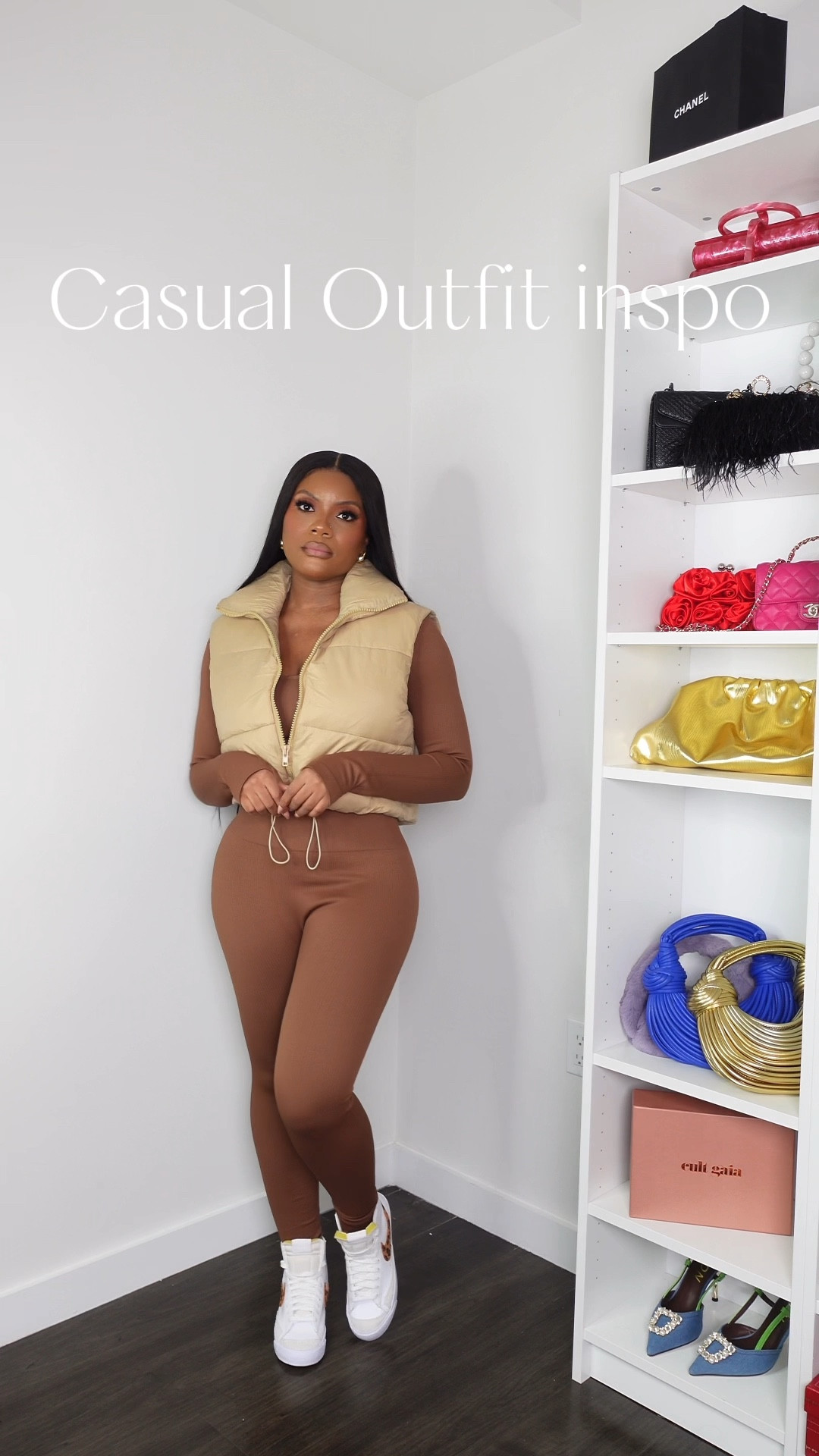 Fall outfit inspiration, casual outfit inspo, workout set, puffer vest, brown outfit, Nike blazers, 

#LTKxPrimeDay #LTKStyleTip #LTKFindsUnder50