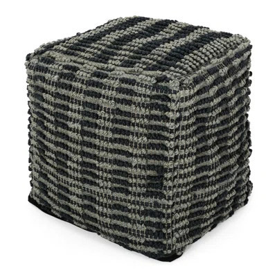 Fabric Square Pouf - Blue Teal & Floor Cushion, 16"X16"X16", 200Lbs Weight Capacity, Decorative, Spot Clean Only, Filled With Beads /Floor 200Lb Limit | Wayfair North America