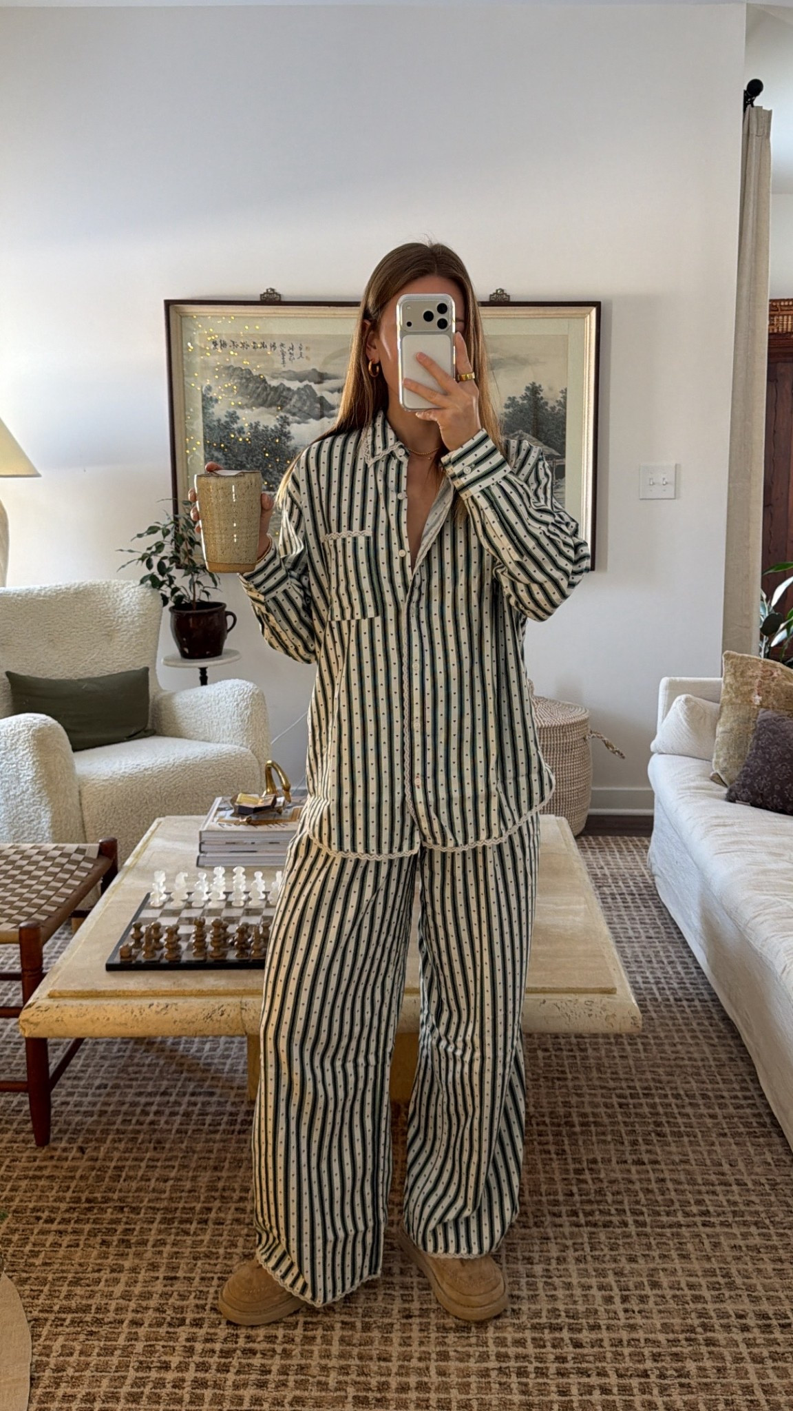 12/15/25 my cozy winter morning pajamas from Aerie that feel festive without being over-the-top. I’m wearing a size XS in both the top and bottoms for reference — they run pretty oversized and have the perfect relaxed fit for slow winter mornings. I’m also linking my ceramic travel mug from Etsy, which I use every day and think makes such a thoughtful, cozy holiday gift for any coffee or tea lover.

#LTKGiftGuide #LTKmorningroutine #LTKHoliday
