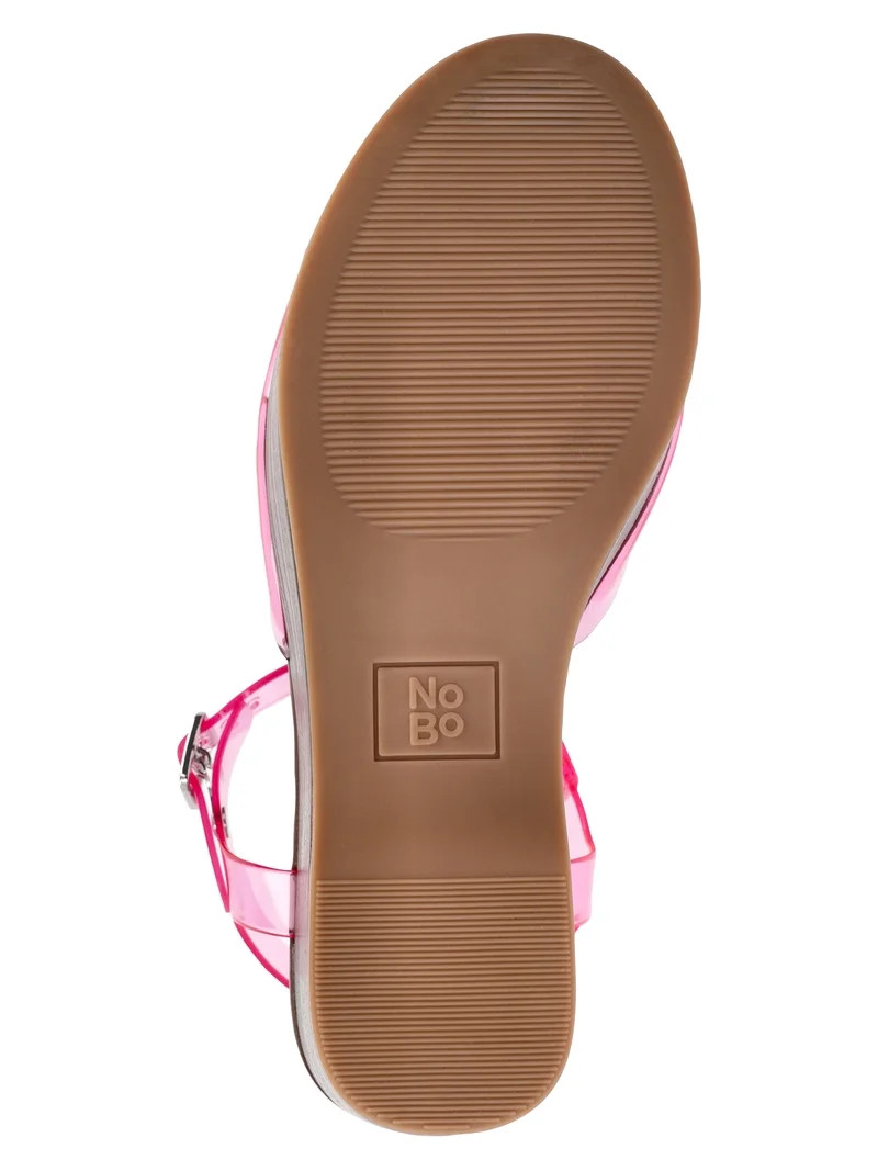 No Boundaries Women's Lucite Wedge Sandals | Walmart (US)