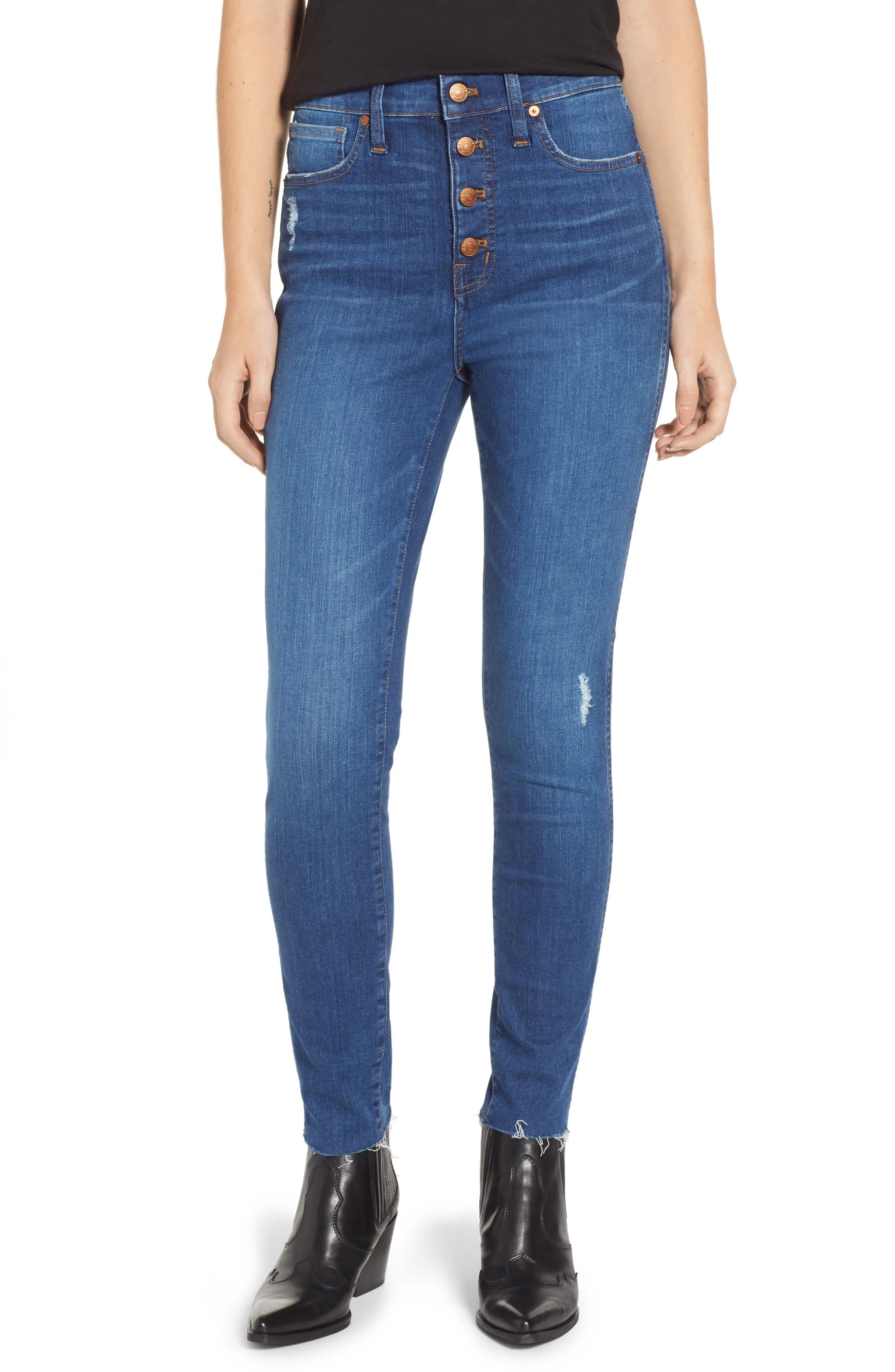 Women's Madewell 10-Inch High Rise Skinny Jeans | Nordstrom