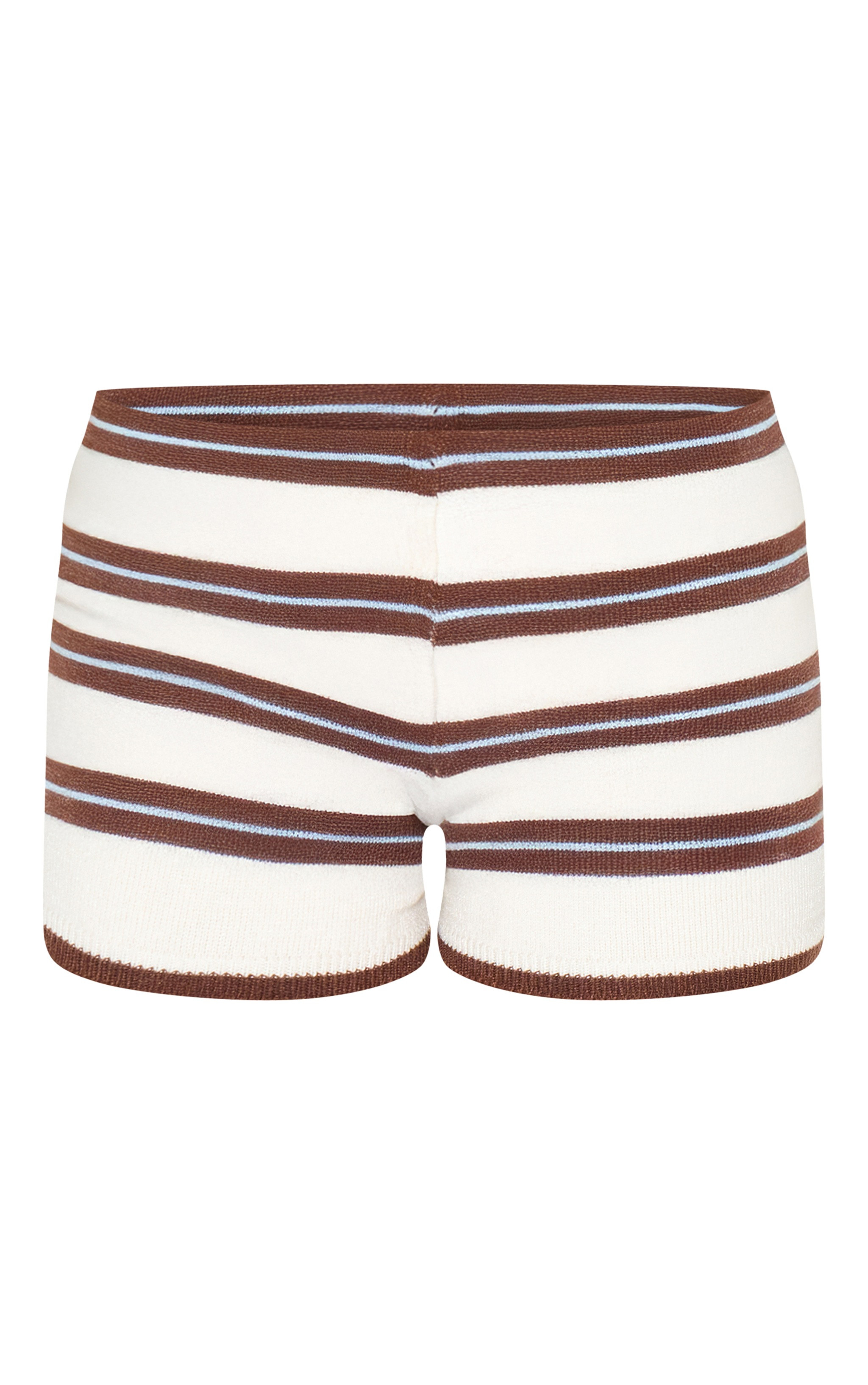 Petite Multi Knitted Stripe Mini Shorts | PrettyLittleThing UK