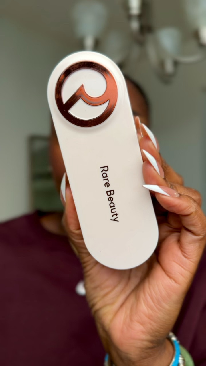 I used the new RARE BEAUTY eyeshadow palette to create a smoky eye.