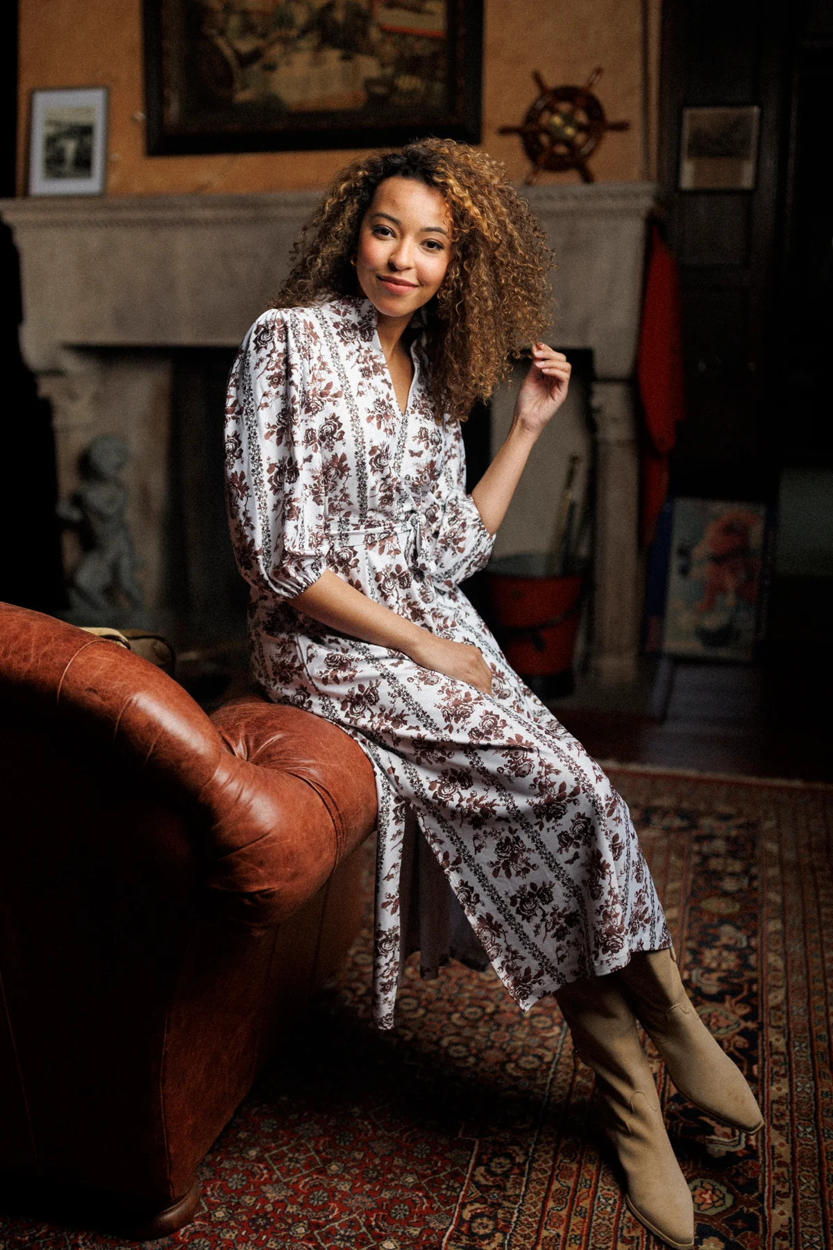 The Brooks Dress - Chocolate Garden | Smith and Quinn