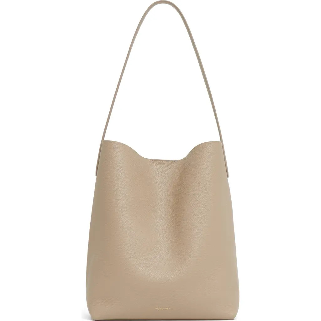 Mansur Gavriel Everyday Cabas Leather Hobo Bag in Warm Grey at Nordstrom | Nordstrom