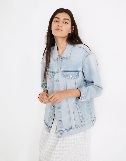 The Oversized Trucker Jean Jacket in Whitmore Wash | Madewell