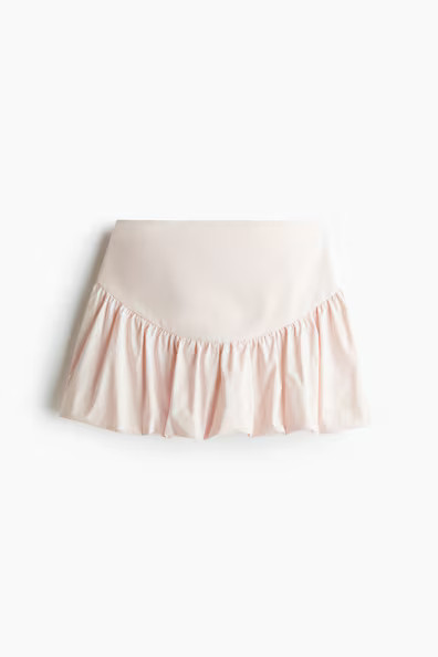 H & M - Bubble-Hem Mini Skirt - Pink | H&M (US + CA)