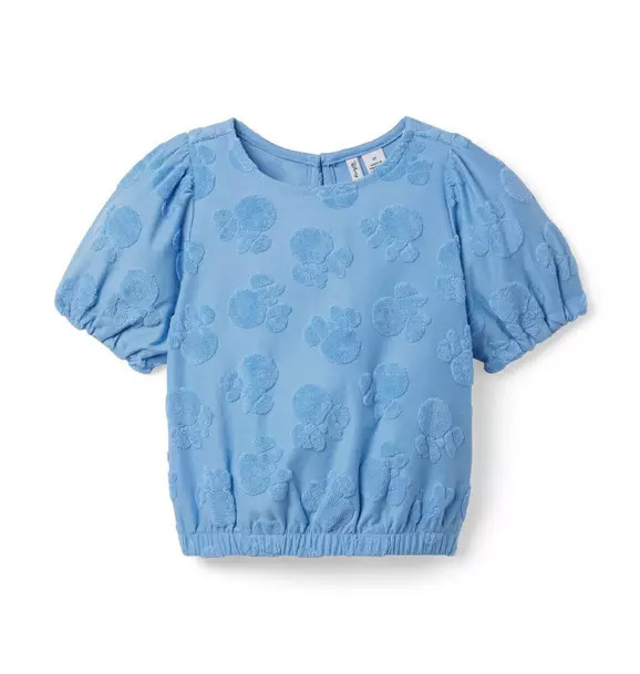 Janie and Jack | Disney Minnie Mouse Terry Top - Blue / 12-18m | Janie and Jack