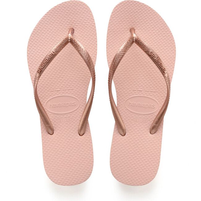 Havaianas | Slim, Rose (Gold, Size 9-10) | Maisonette | Maisonette