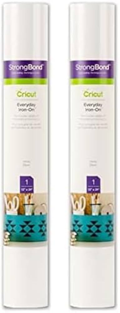 Cricut Everyday Iron On - 12” x 2ft - HTV Vinyl for T-Shirts - StrongBond Guarantee, Outlast 50... | Amazon (US)