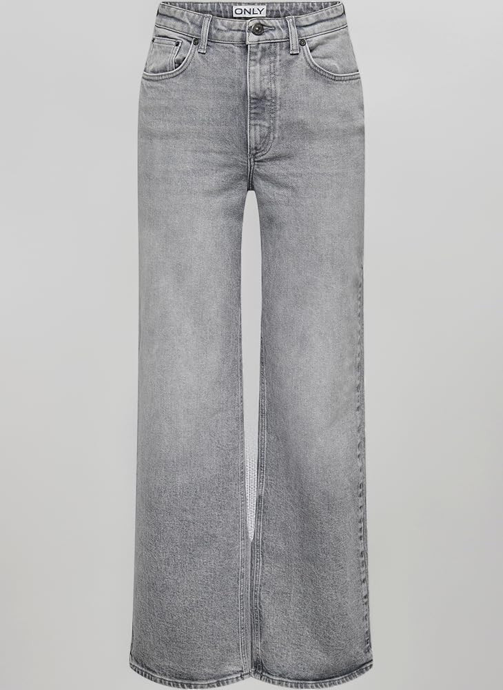ONLY Women's Onljuicy Hw Wide Leg Rea707 DNM Noos Jeans | Amazon (UK)