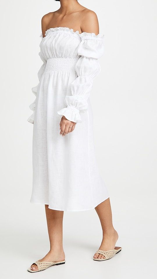 Michelin Linen Dress In White | Shopbop