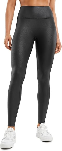 CRZ YOGA Butterluxe Matte Faux Leather Leggings for Women 28'' - No Front Seam High Waist Stretch... | Amazon (CA)