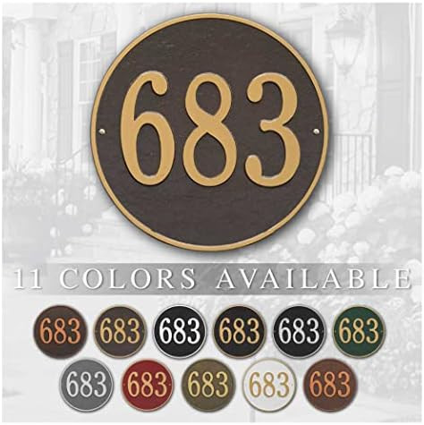 Whitehall Personalized Cast Metal Address plaque - The 15" Round Plaque. Made in the USA. Display... | Amazon (US)