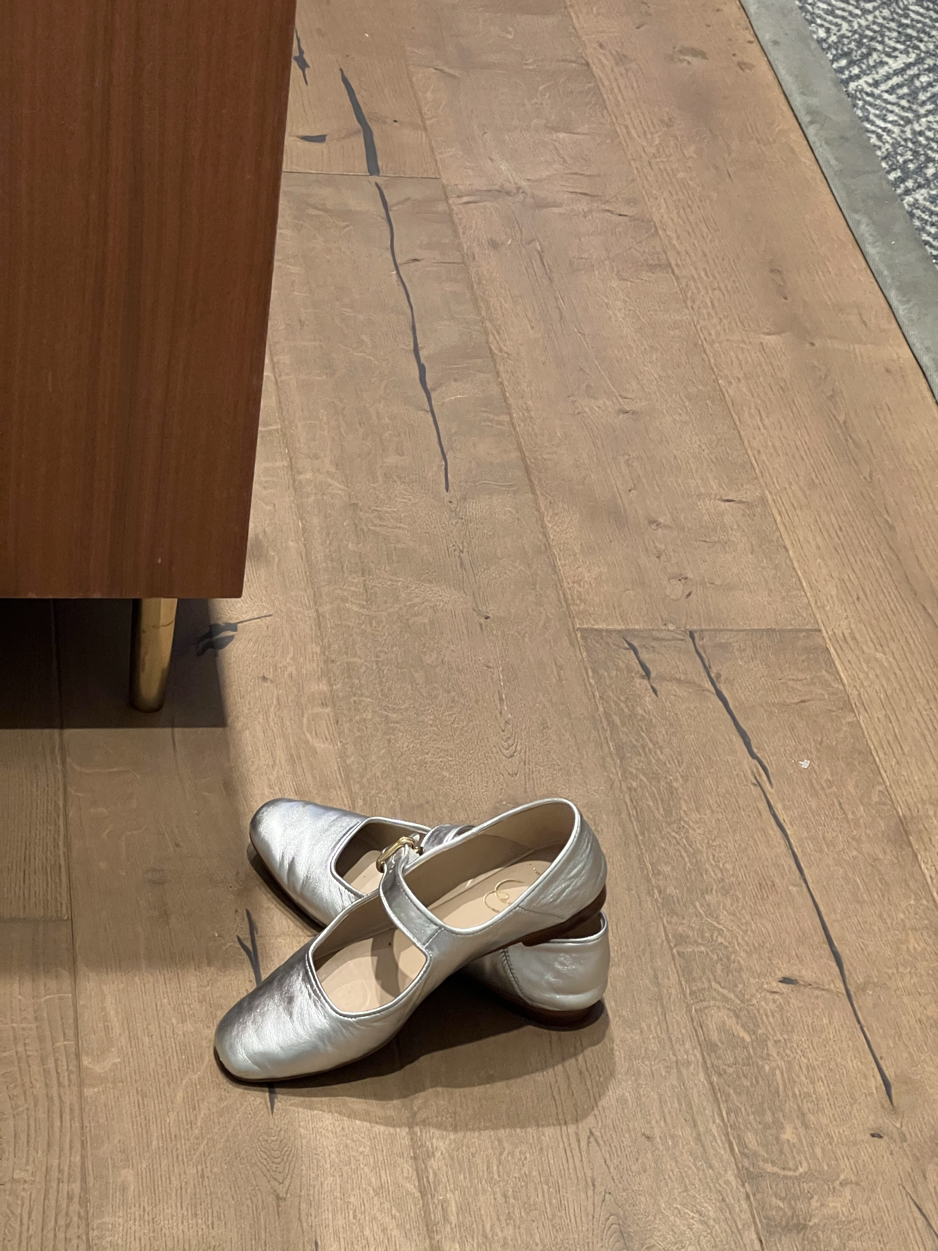 silver mary jane flats. These are very comfortable to wear. I have a wider toe box and wear my true size. 

#shoes #maryjane #holidayoutfit #holidaylook #silvershoes #flats 

 #LTKHoliday #LTKStyleTip #LTKShoeCrush