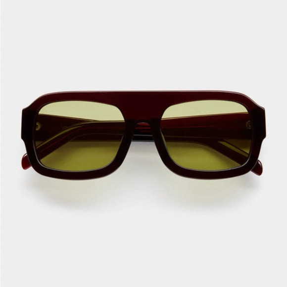 Deep Red/Brown Oversized Vehla sunglasses | Poshmark
