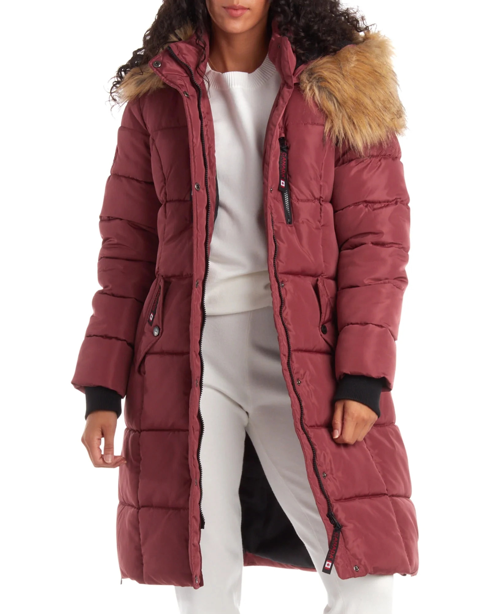 CANADA WEATHER GEAR Women's Heavyweight Long Length Bubble Puffer Jacket - Walmart.com | Walmart (US)
