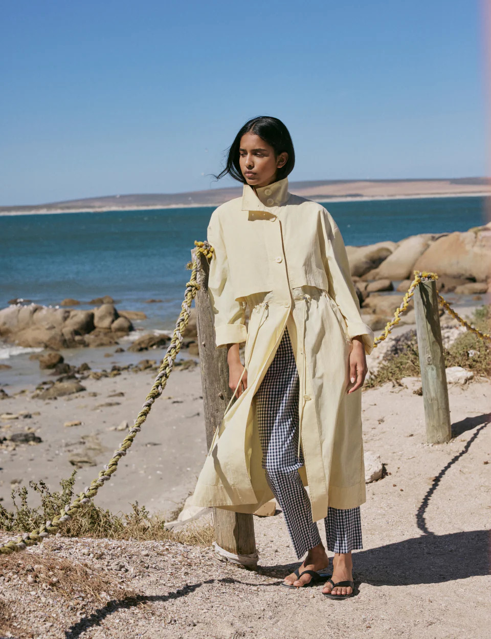 Butter Yellow Longline Funnel Neck Parka Jacket | Nobody's Child