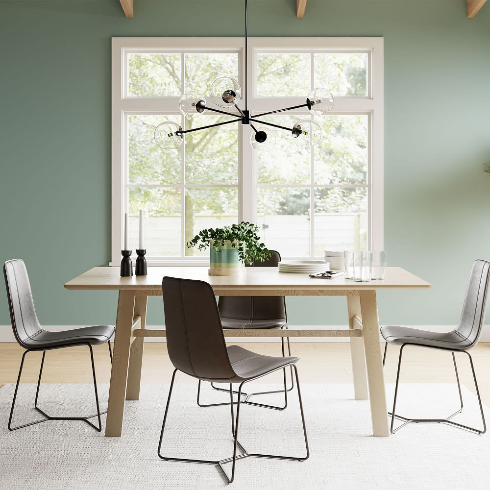 Staggered Glass 6-Light Chandelier (37") - Clear | West Elm (US)