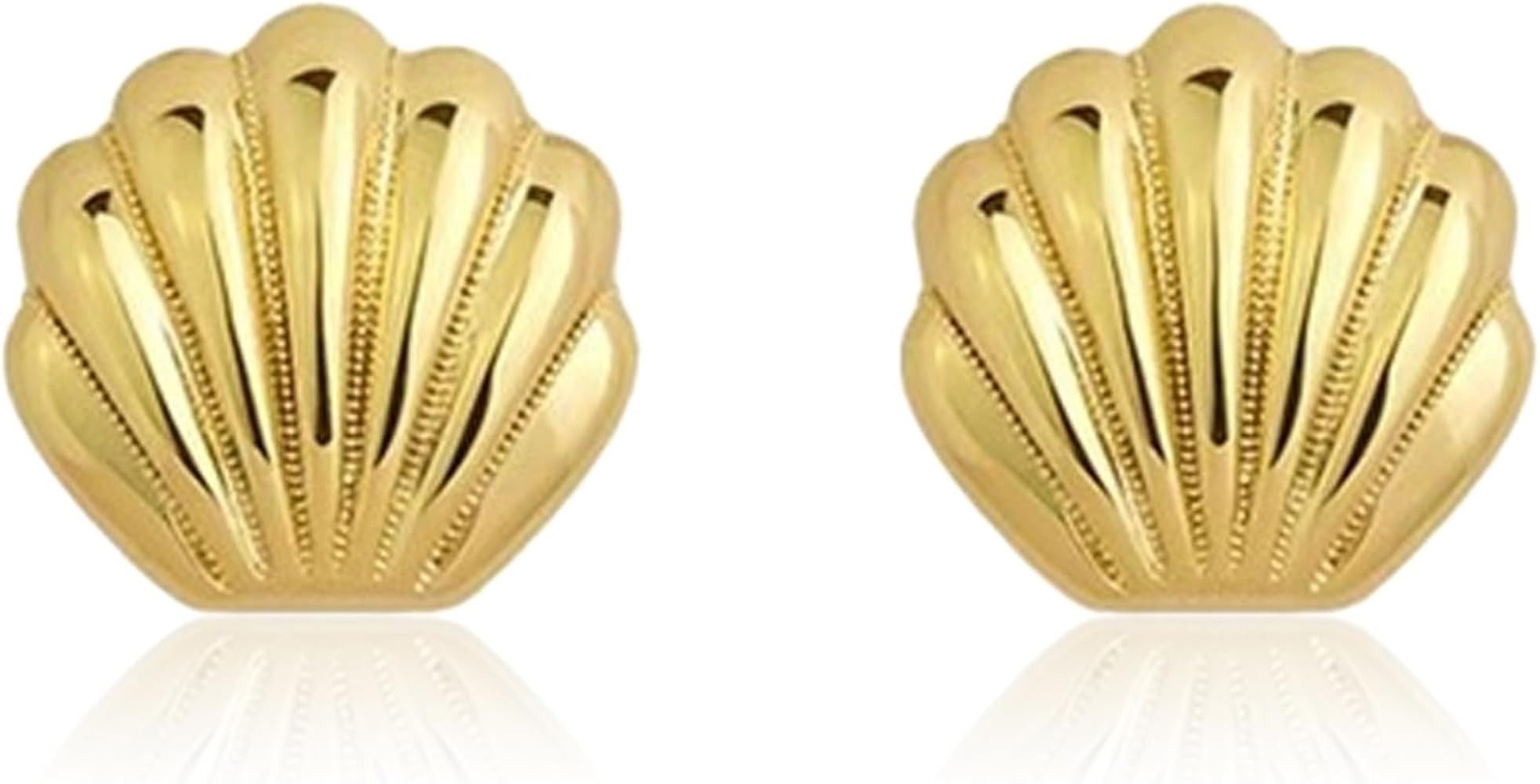 Seashell Earrings for Women Gold Shell Earrings Durable Shell Studs Summer Vacation Gifts Summer ... | Amazon (CA)