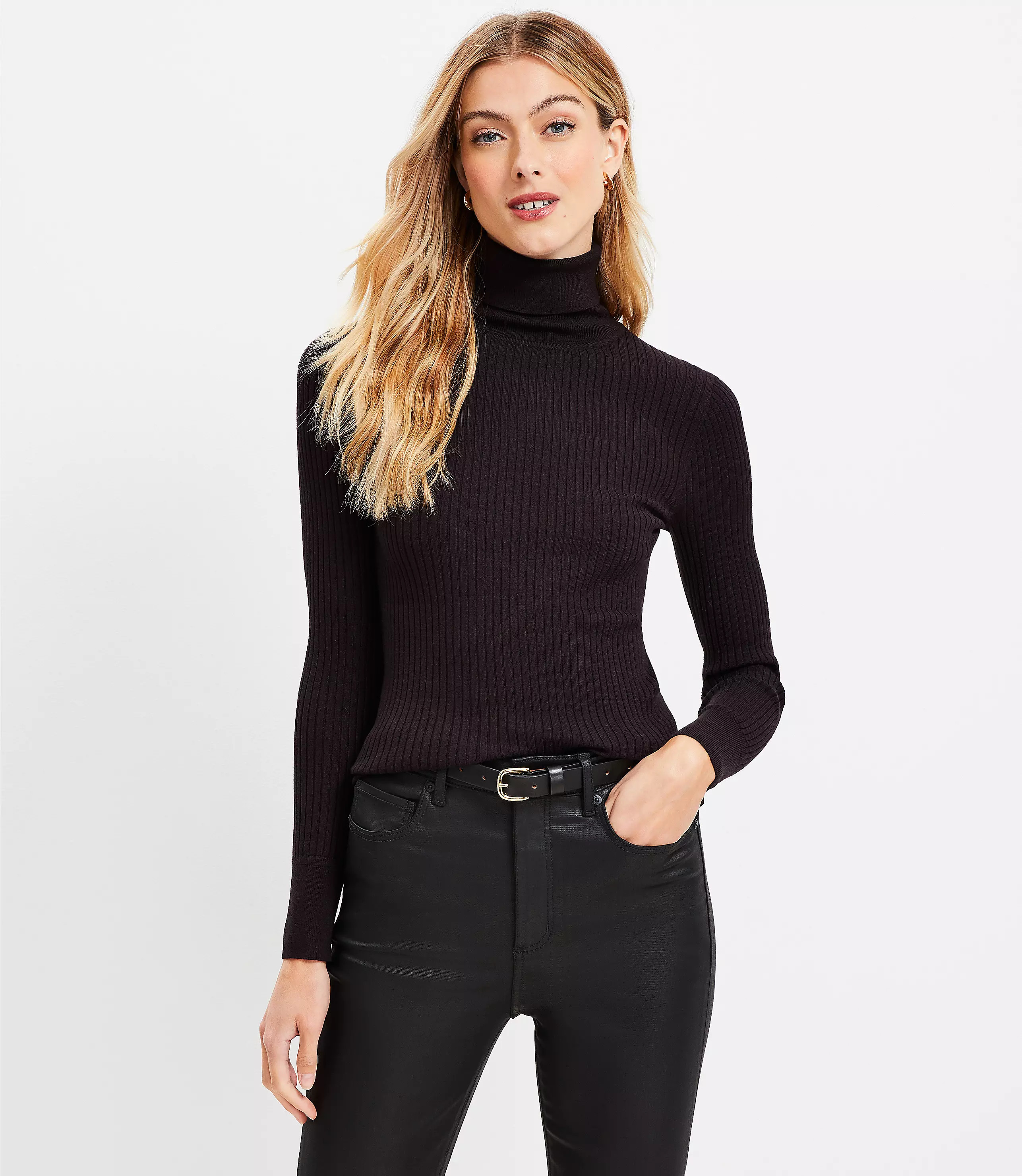 Ribbed Turtleneck Sweater | LOFT