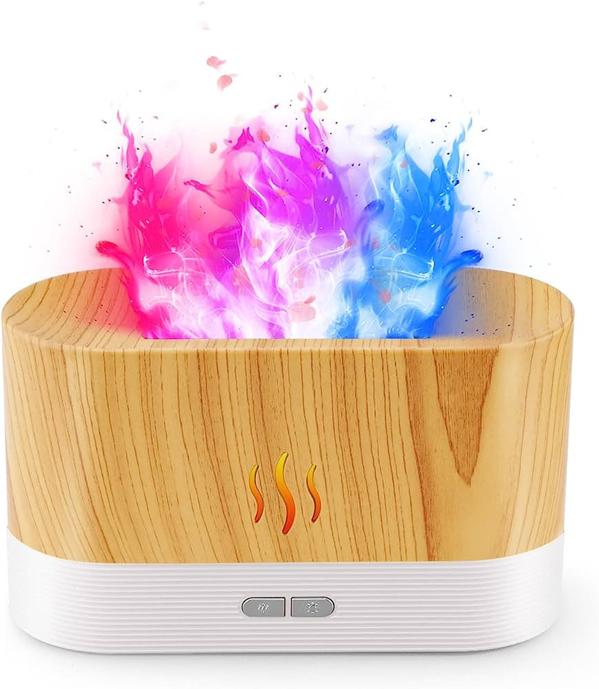 Colorful Flame Air Aroma Diffuser Humidifier, Upgraded 7 Flame Colors Noiseless Essential Oil Dif... | Amazon (US)