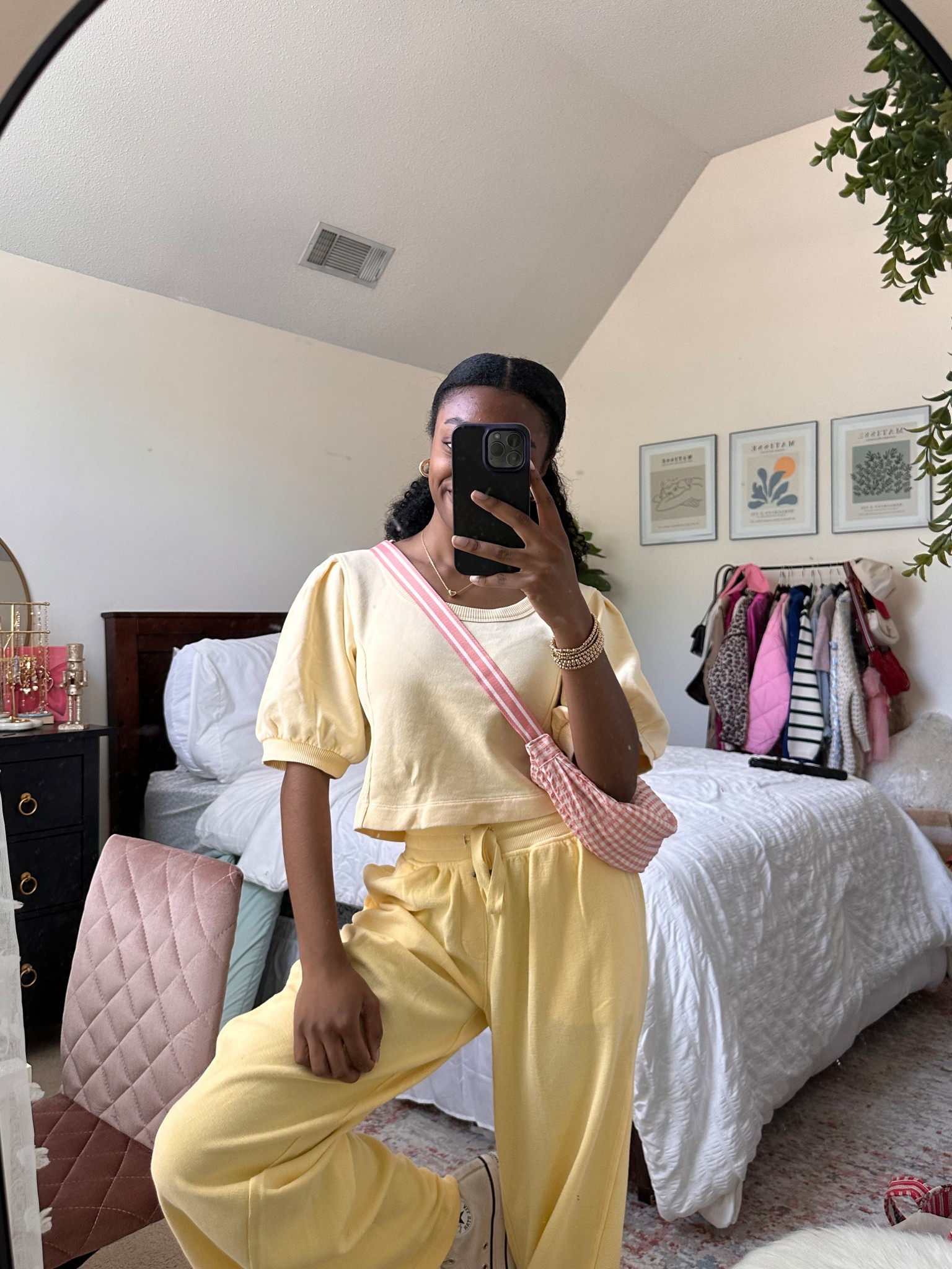 Spring outfit, yellow outfit, aerie set, gingham bag

#LTKStyleTip #LTKItBag #LTKSaleAlert