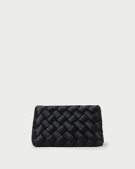 Aviva Black Woven Puff Clutch | Loeffler Randall