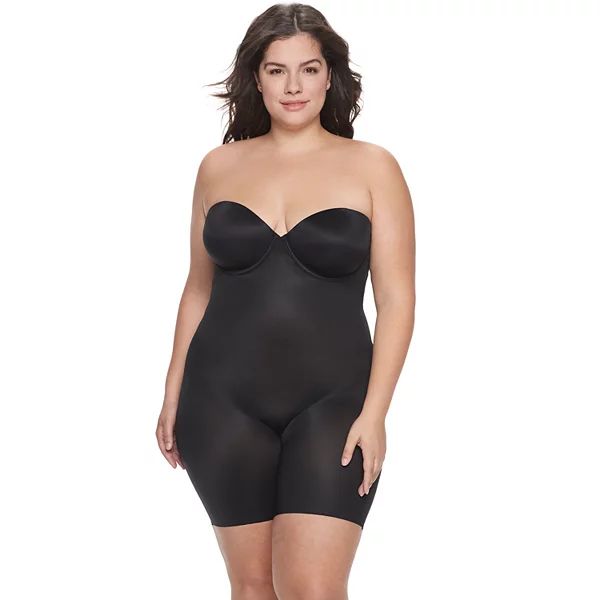 Plus Size RED HOT by SPANX® Convertible Cupped Mid-Thigh Bodysuit 10173R | Kohl's