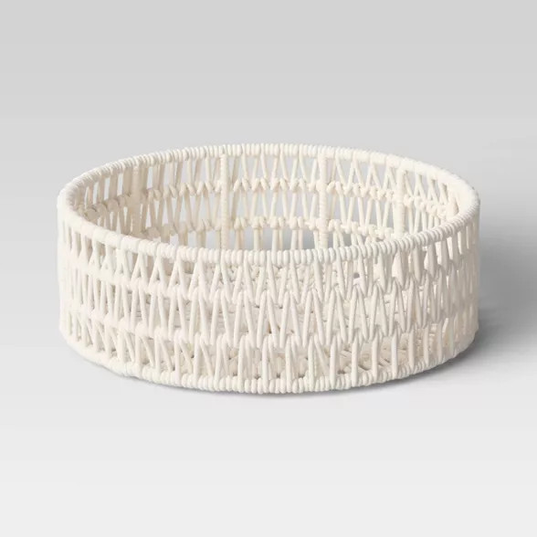 14" x 4" Decorative Weave Tray Cream - Project 62™ | Target