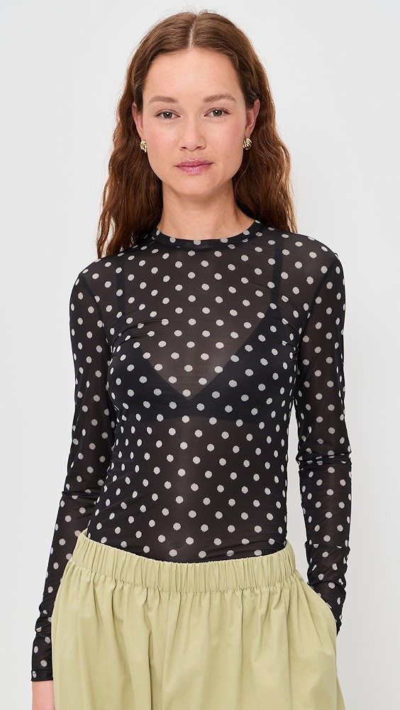 Printed Sheer Jersey Long Sleeve | Shopbop