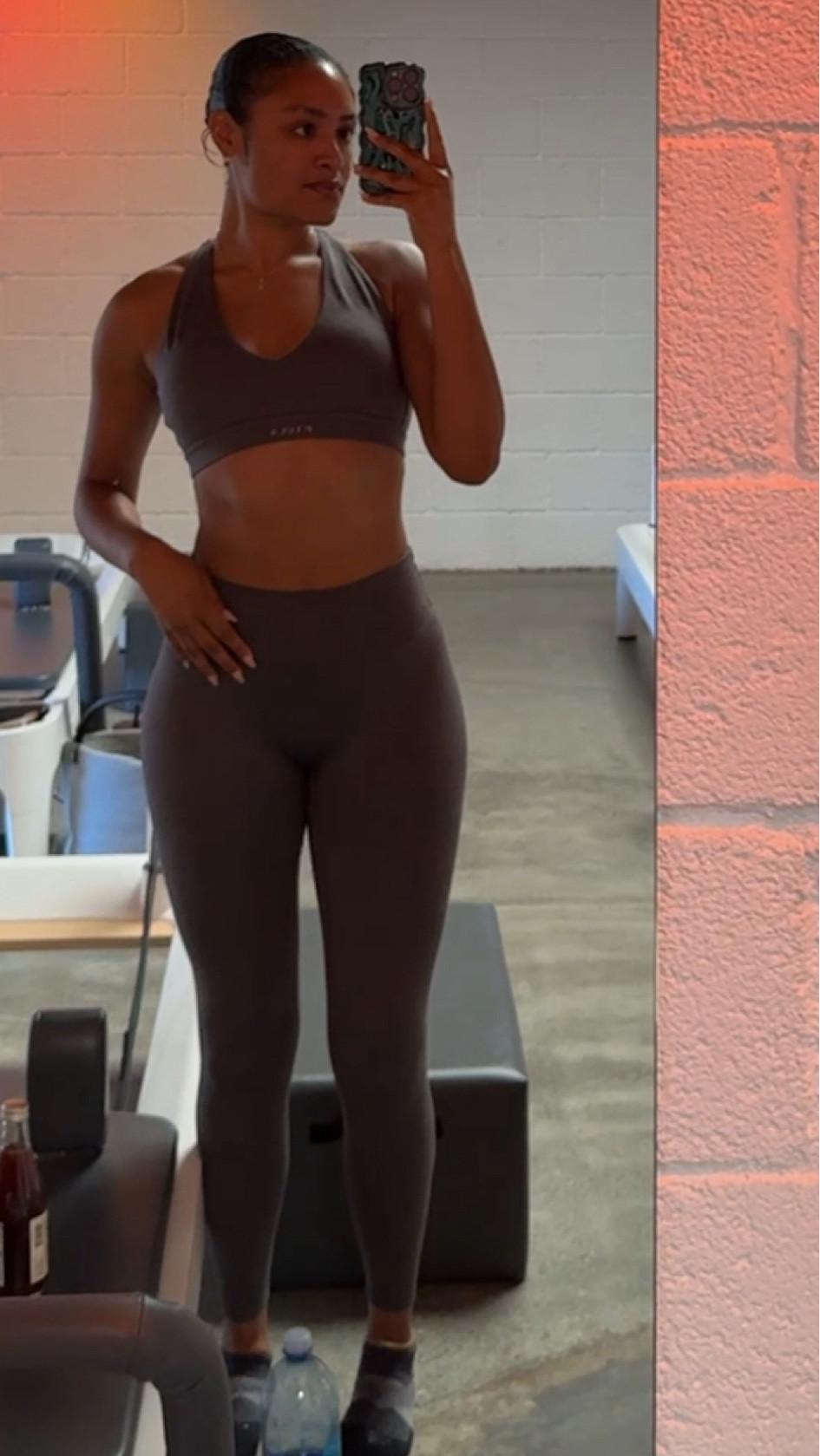 Wearing a size medium in both! Wore this to Pilates today 🥰

#LTKFindsUnder100 #LTKFitness #LTKActive